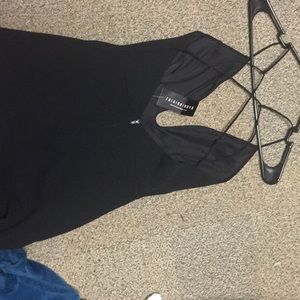 Black low cut romper